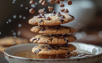Floating Cookie Flying Chocolate chip cookies 16