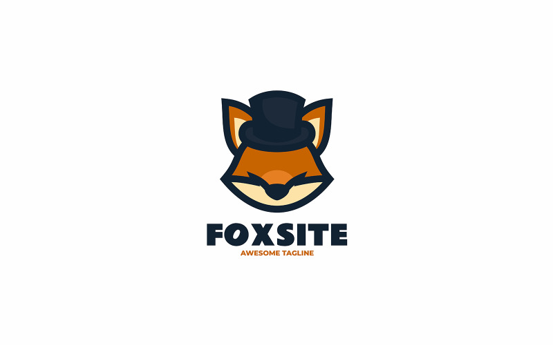 Fox Site Simple Mascot Logo 1 Logo Template
