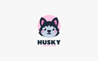 Husky Mascot Cartoon Logo 4