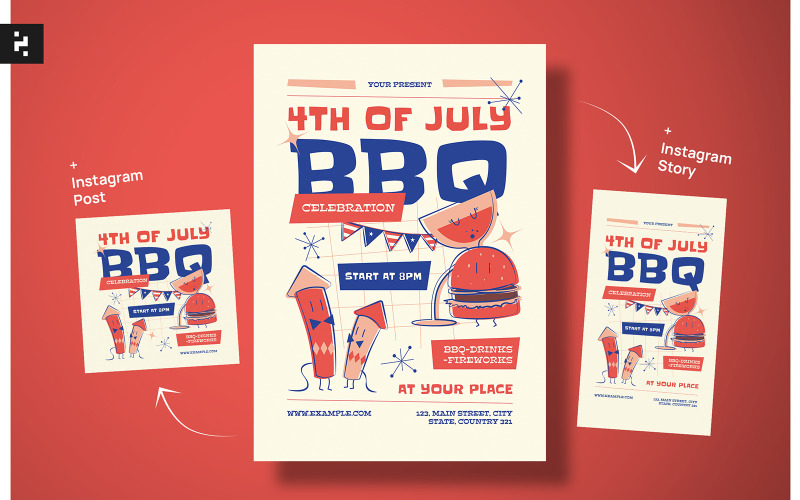 4th of July Celebration Flyer Corporate Identity