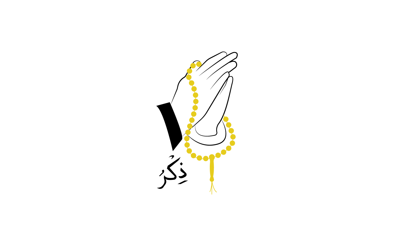 islamic prayer beads logo vector illustration template