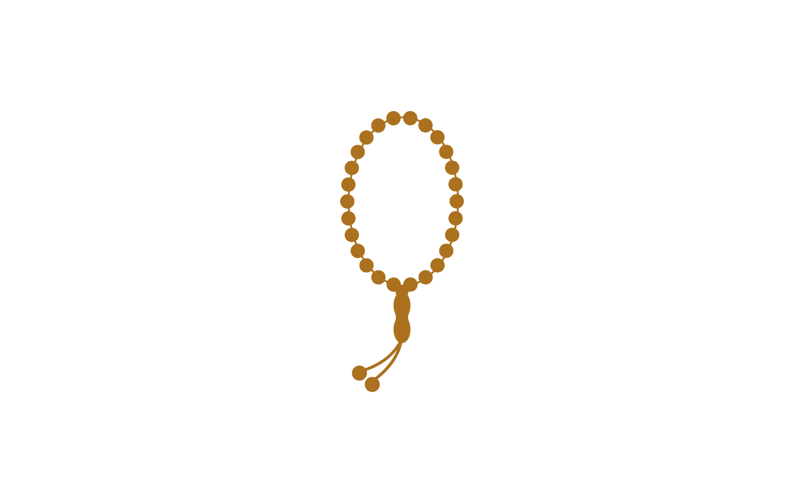 islamic prayer beads logo vector template flat design