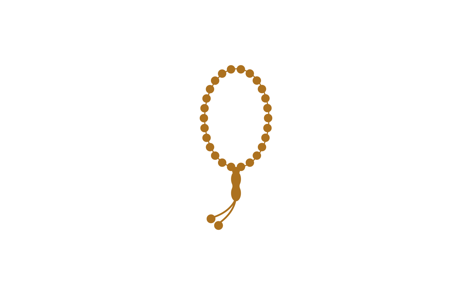 islamic prayer beads logo vector template flat design Logo Template