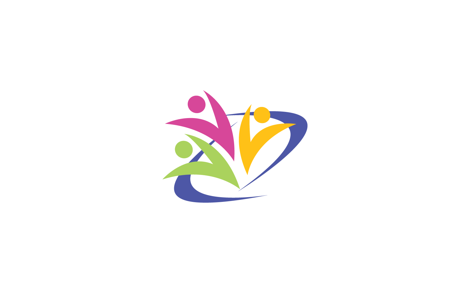 Modèle de logo d&amp;#39;illustration de conception de soins communautaires