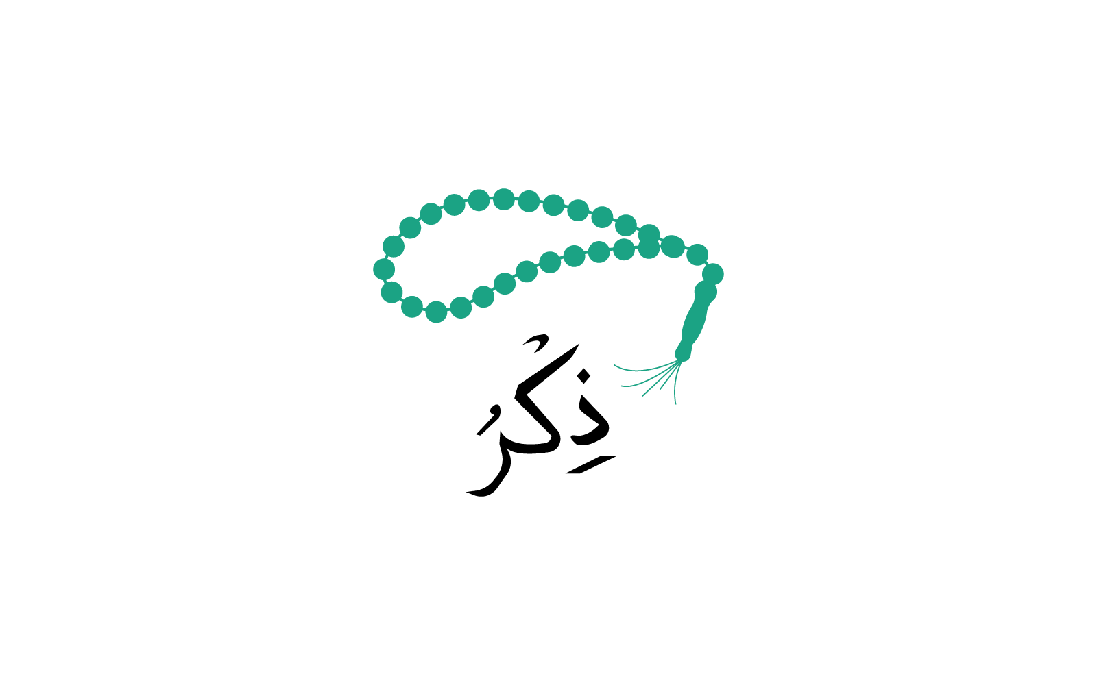 modèle vectoriel d&amp;#39;illustration de logo de perles de prière islamique