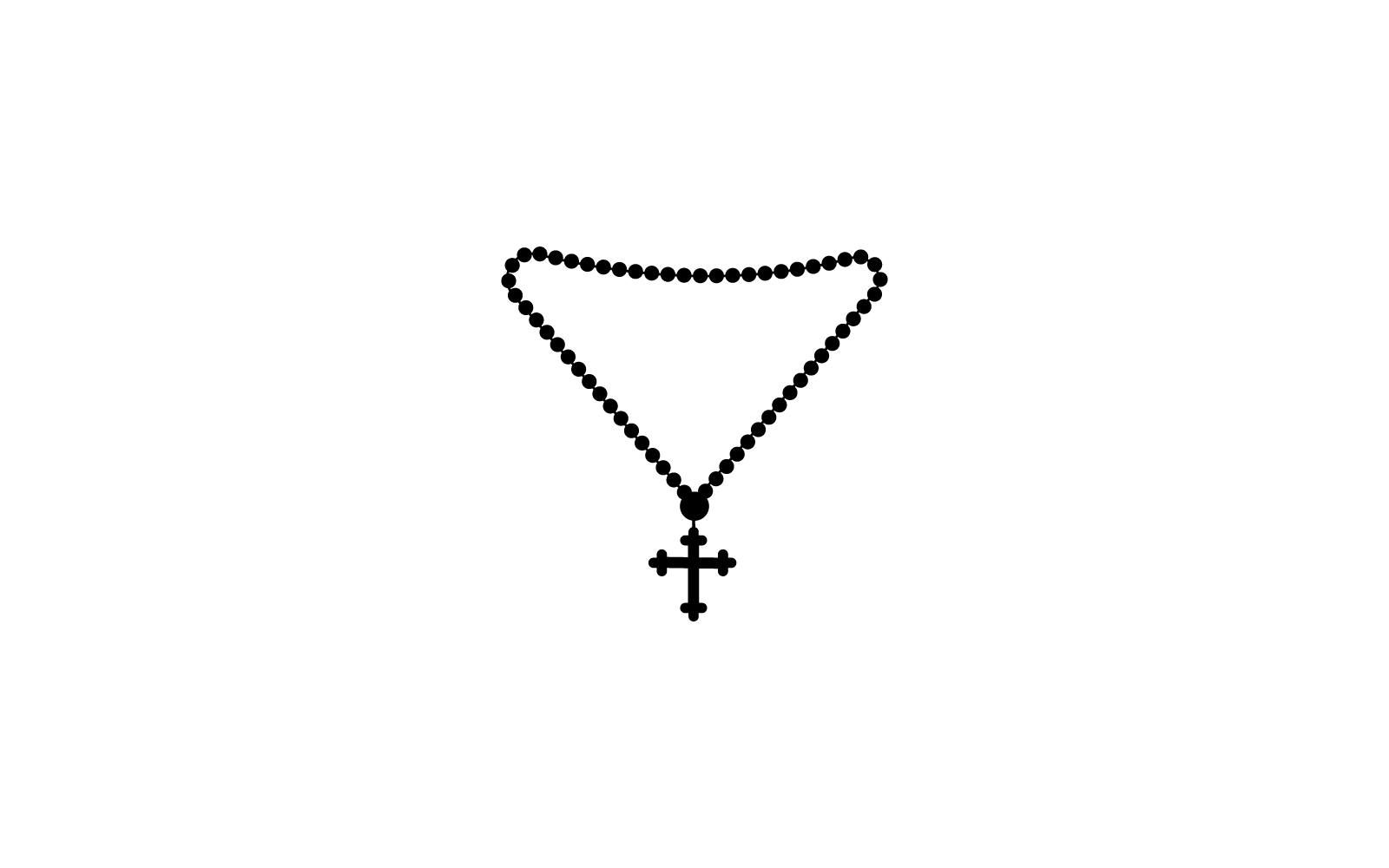 modello vettoriale logo illustrazione collana cristiana