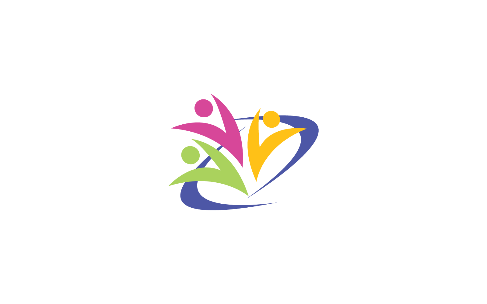 Plantilla de logotipo de ilustración de diseño de atención comunitaria