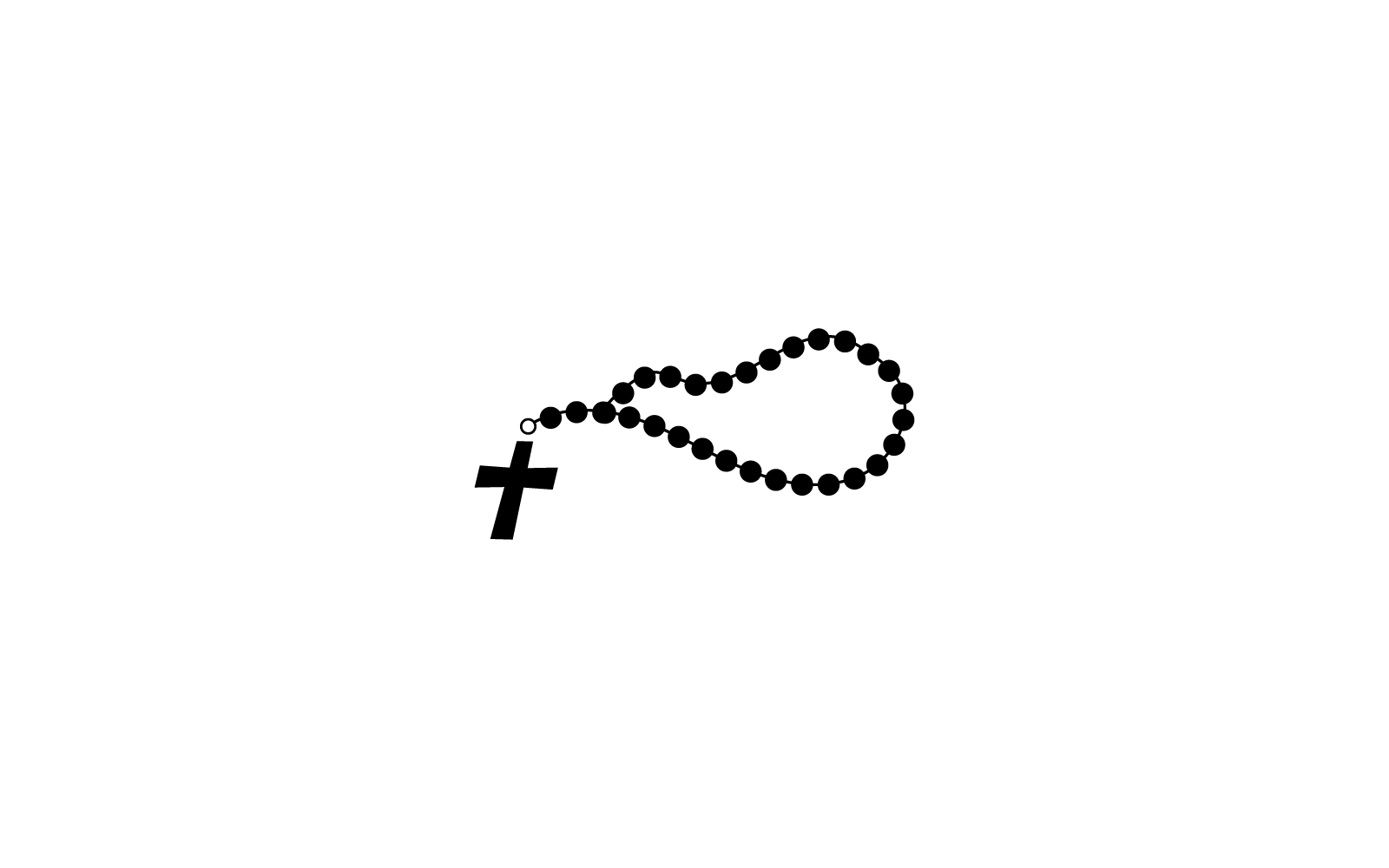plantilla vectorial del logotipo del collar cristiano