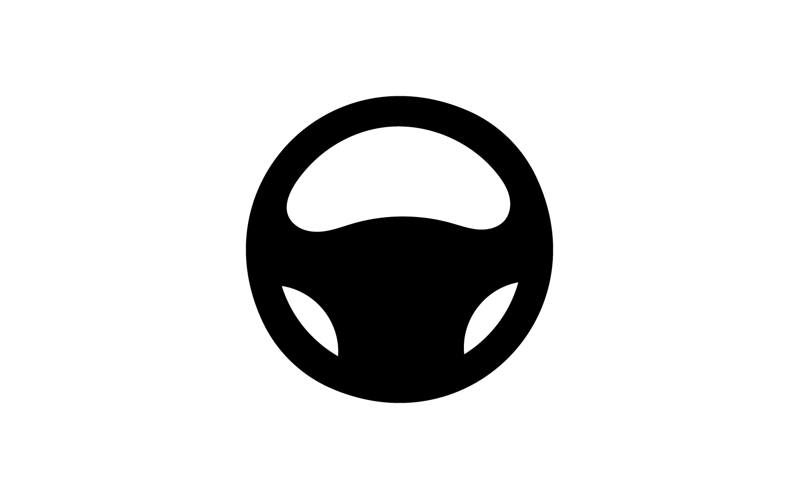 Steering wheel icon logo vector flat design