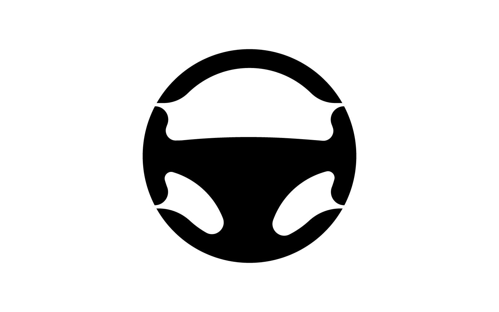 Steering wheel logo design vector template