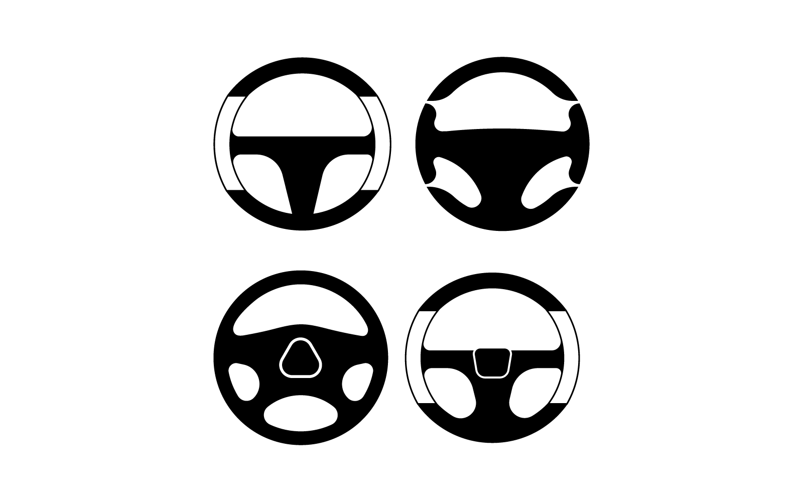 Steering wheel logo icon illustration flat design