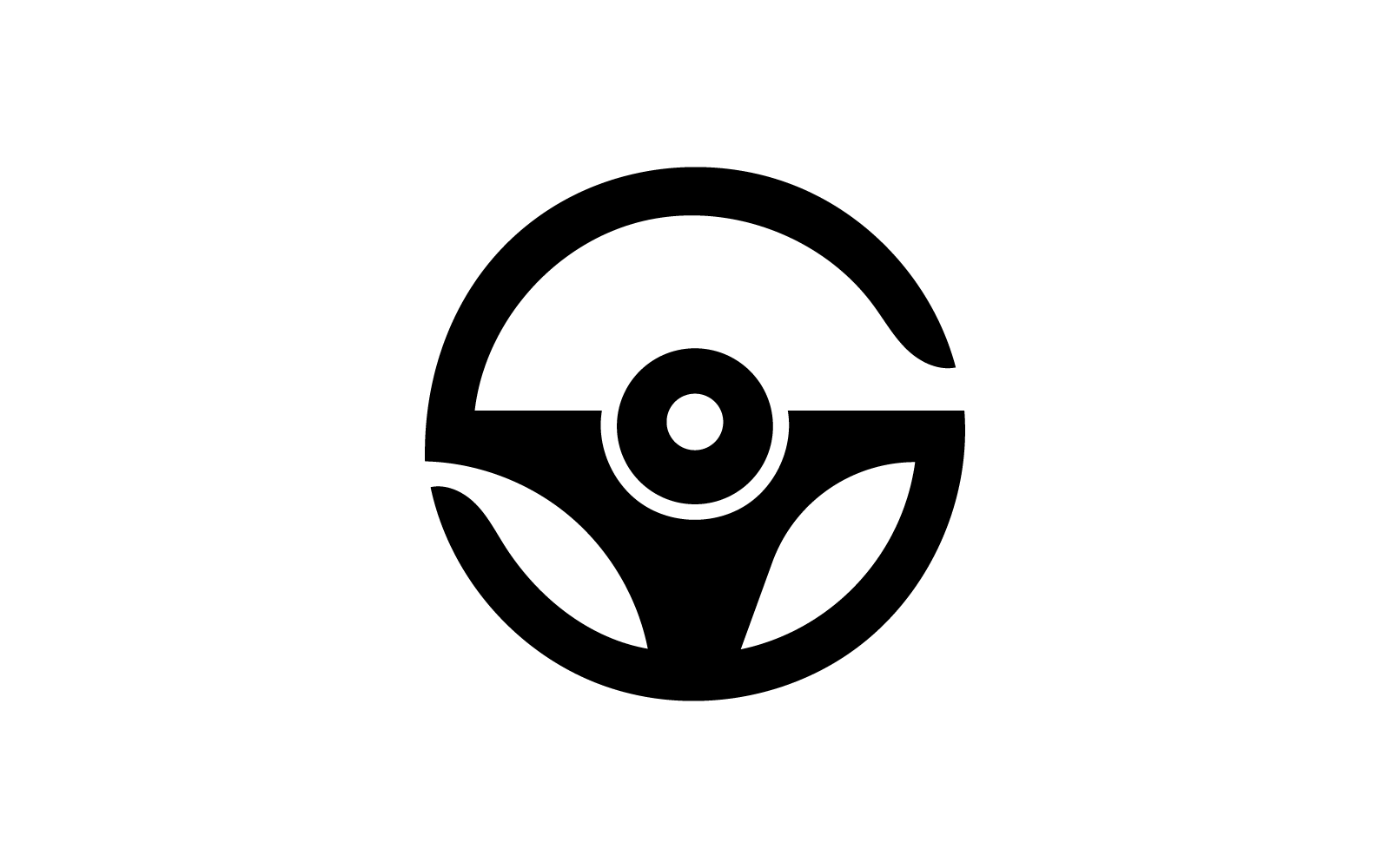 Steering wheel logo icon vector illustration