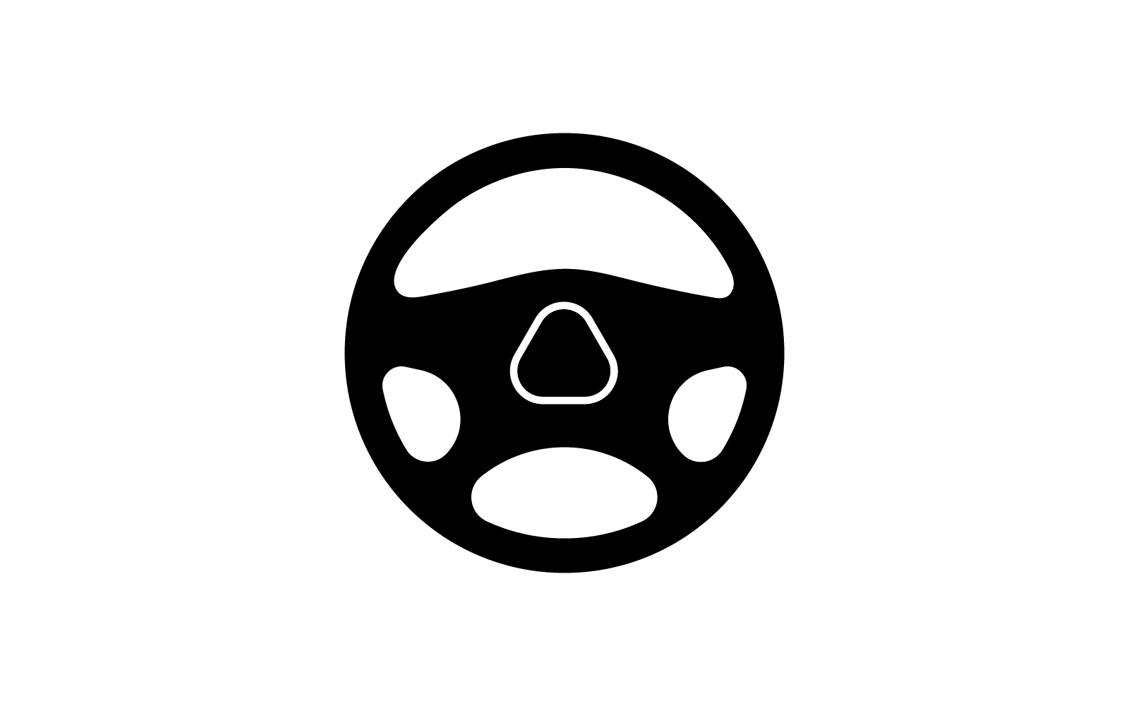 Steering wheel logo icon vector template design