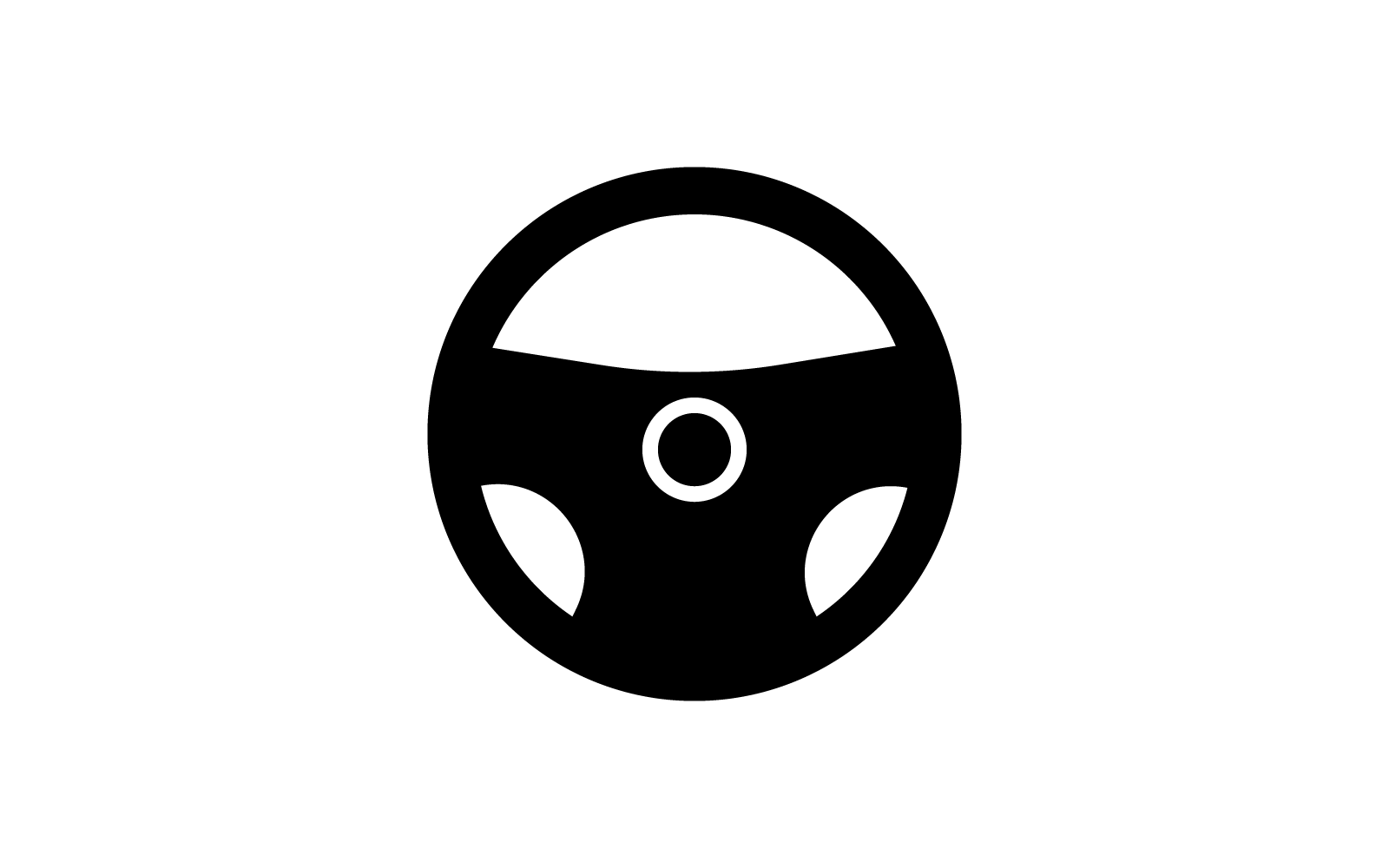 Steering wheel logo template vector flat design