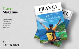 Travel Magazine Template Layout.
