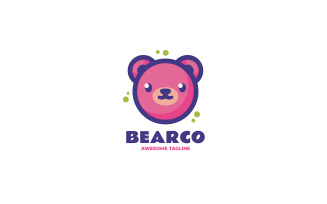 Bear Simple Mascot Logo Design 1