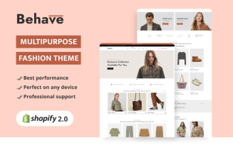 Behave - Fashion & Accessory High level Shopify 2.0 Multi-purpose Responsive Theme