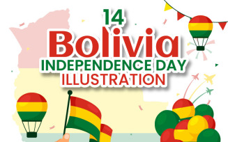 14 Bolivia Independence Day Illustration