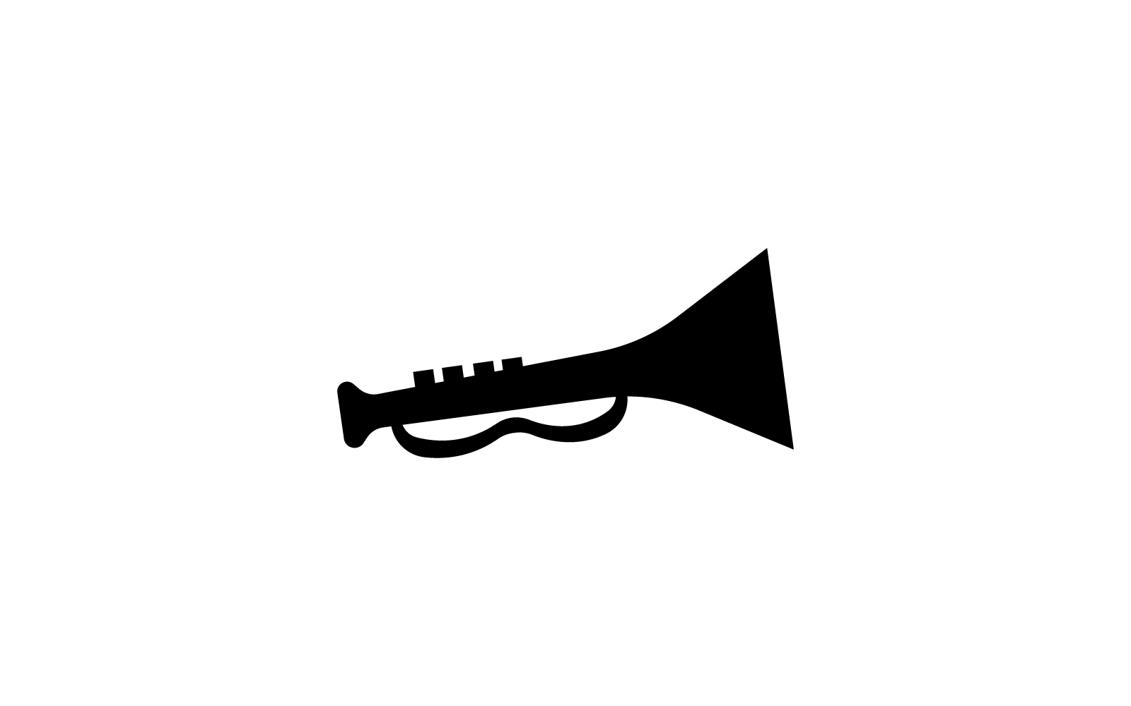 Ilustración de plantilla vectorial de diseño de logotipo de trompeta