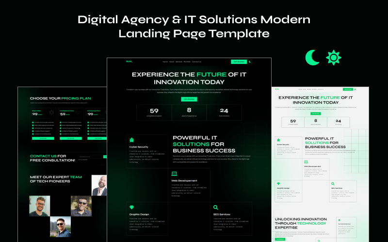 Imal - Creative Agency - Business Services Modern Landing Page Template