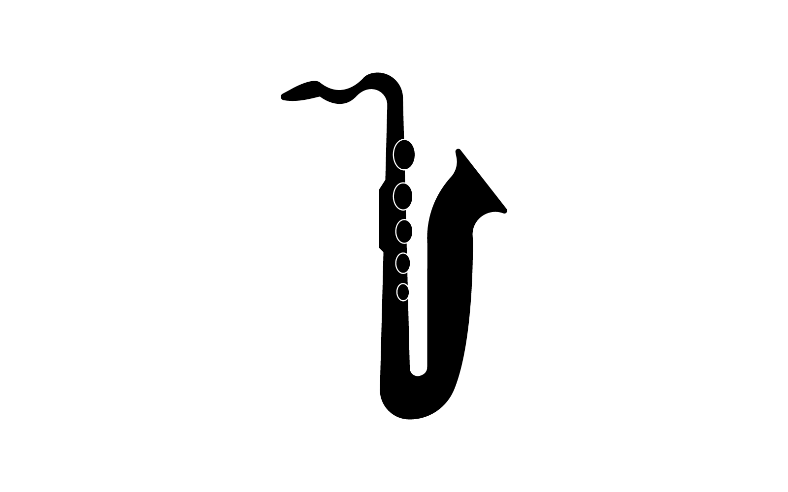 saxofoon logo illustratie vector sjabloon