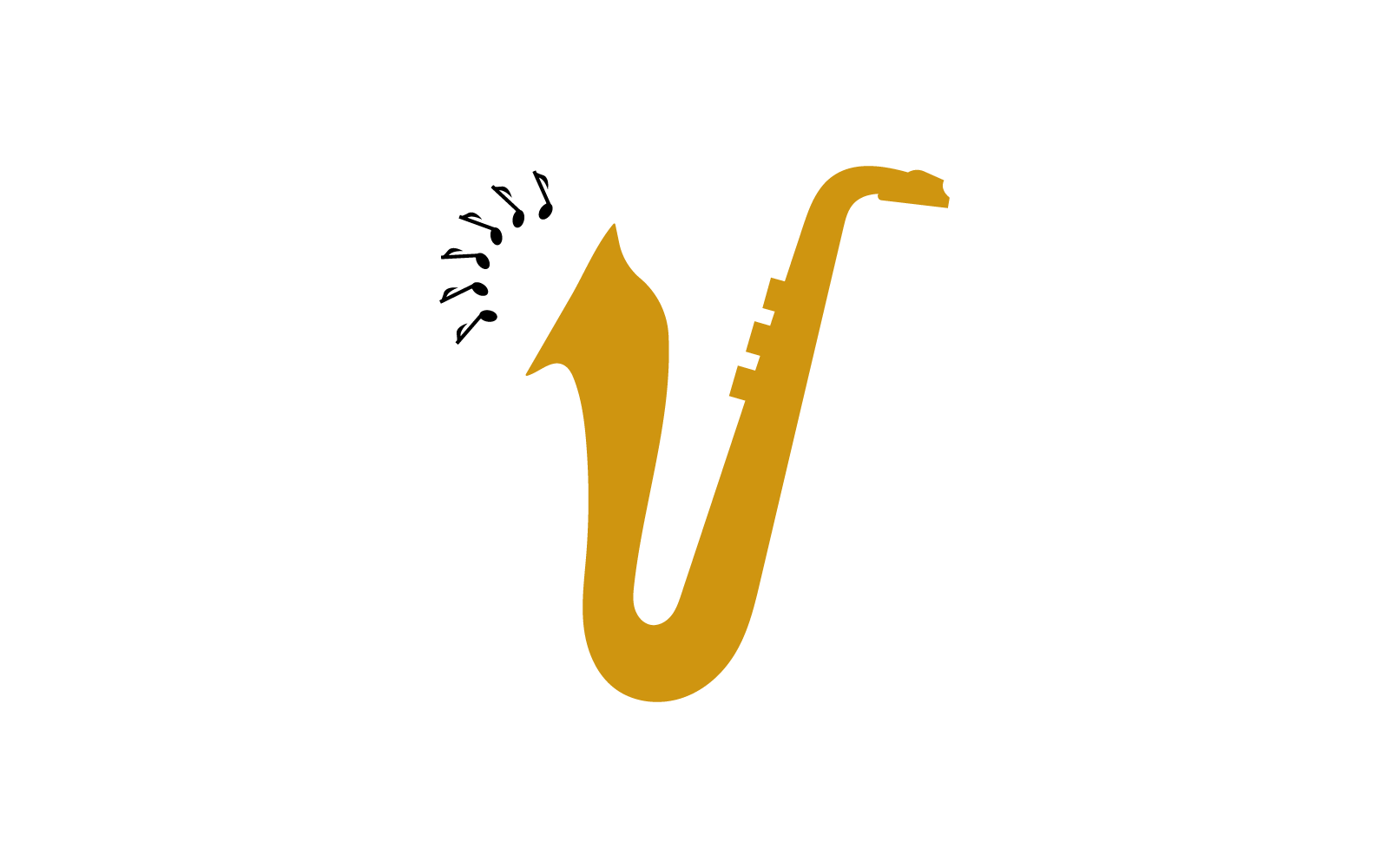 saxophone logo icon vector design template