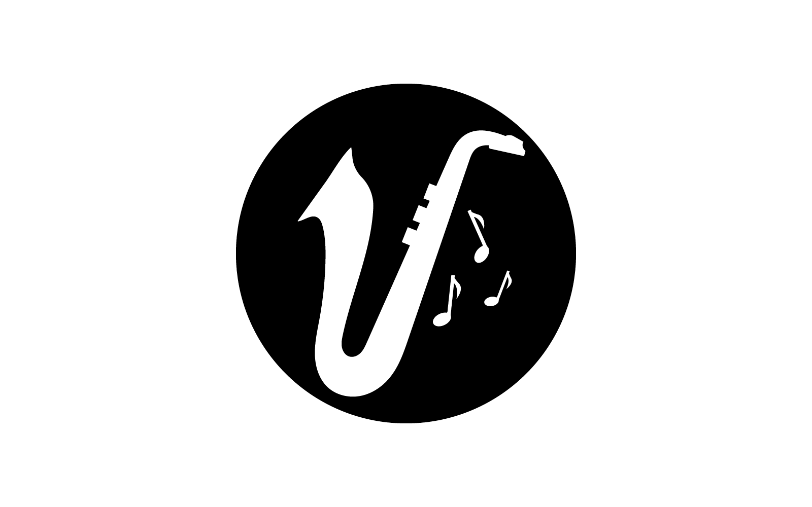 saxophone logo icon vector flat design