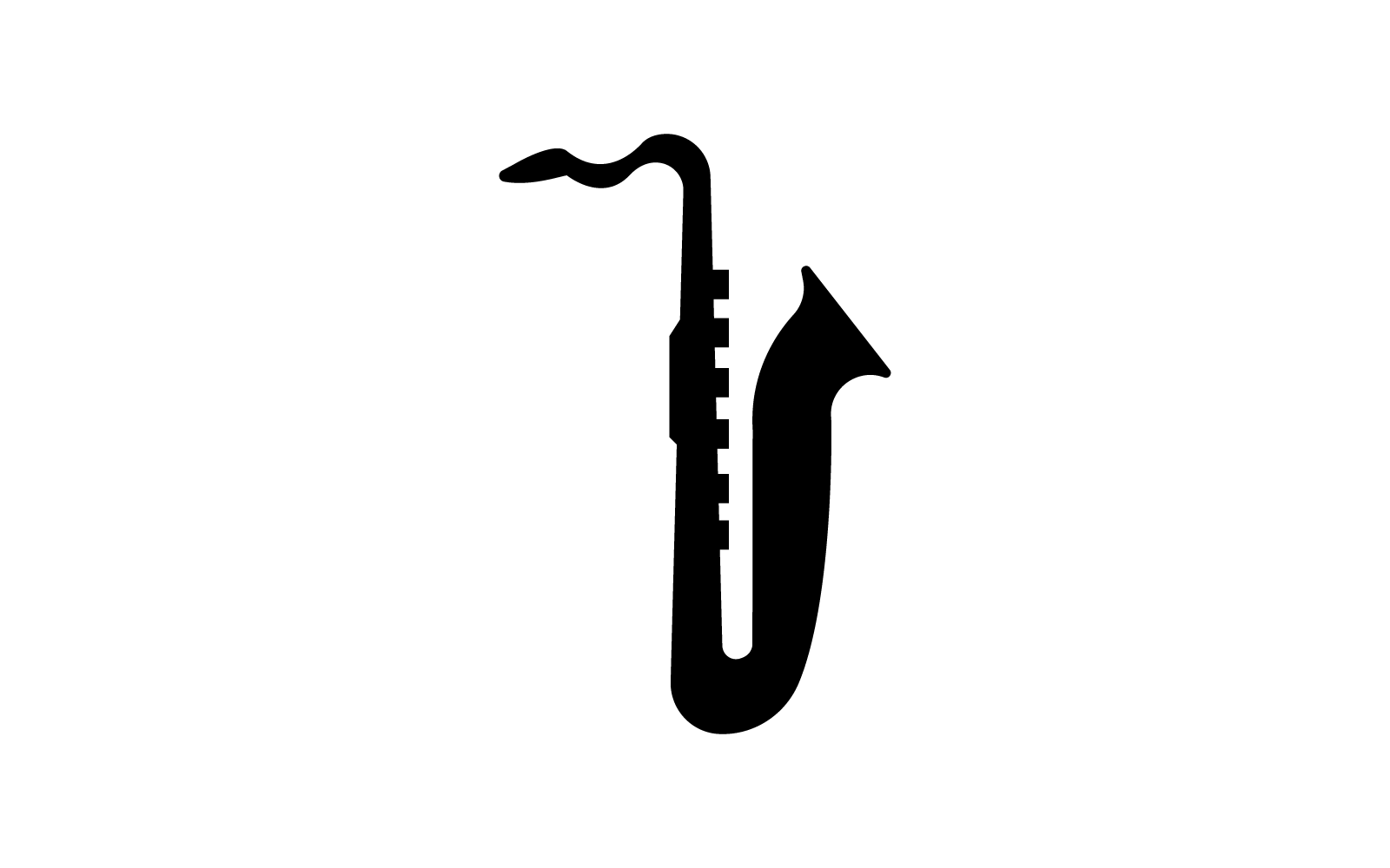 saxophone logo icon vector illustration template