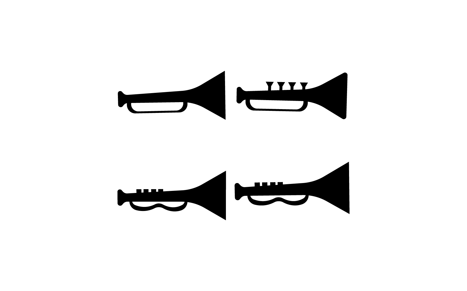 trompet logo illustratie vector ontwerpsjabloon