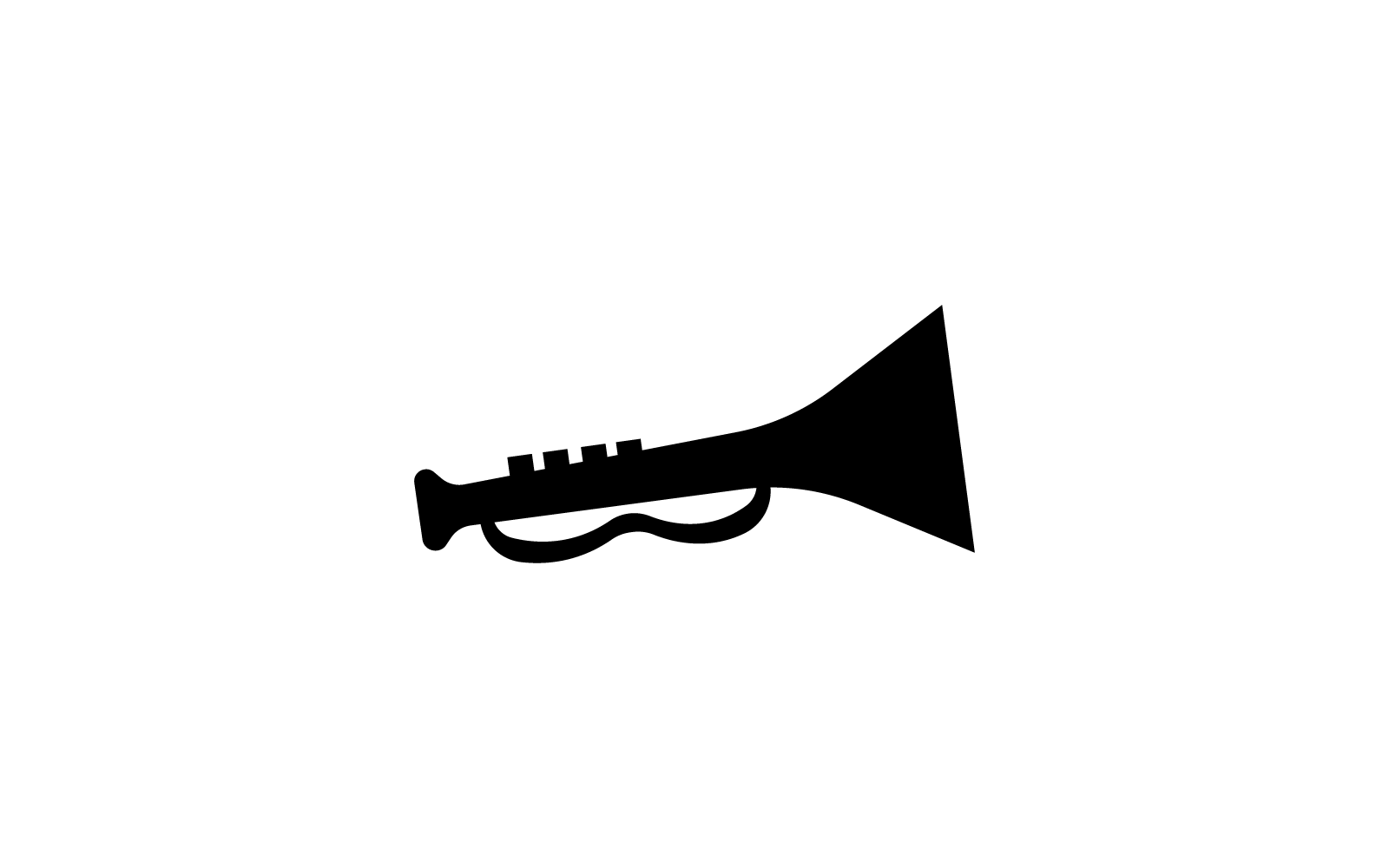 trumpet logo design vector template illustration