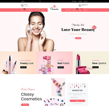 Pionita Cosmetics Store Shopify Theme