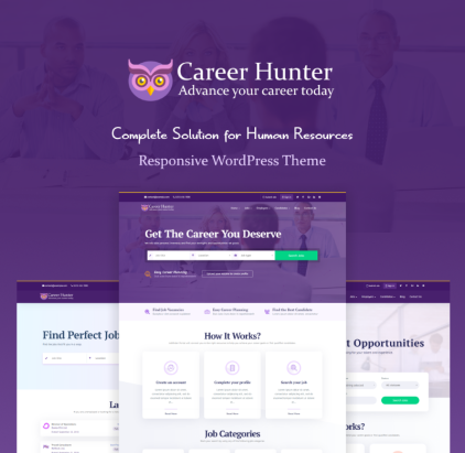 CareerHunter - Complete Job Board WordPress Theme