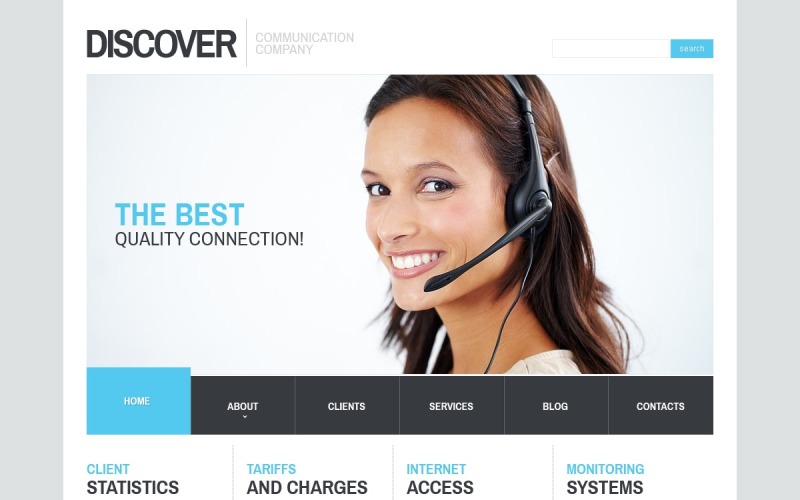Communications Responsive Website Template