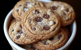 Chocolate chip cookies on a plate 148