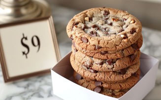 Cookies with chocolate chips Heap in box 179
