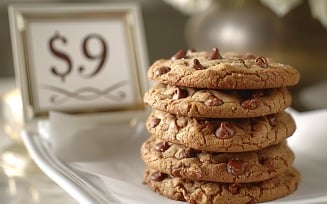 Cookies with chocolate chips Heap in tray 180