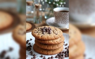 Chocolate chip cookies on a plate 40