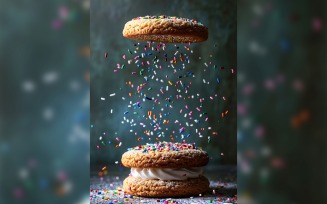 Chocolate chip cookies with multi colour sprinkle 27