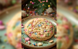 Chocolate chip cookies with multi colour sprinkle 28