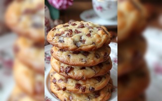 Chocolate chip cookies on a plate 100