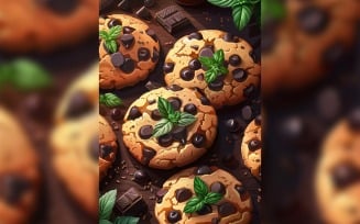 Cookies with chocolate chips Heap 64.