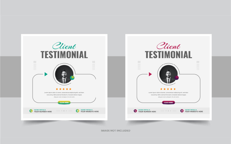 Customer feedback or client testimonial social media post Corporate Identity