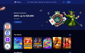 Playcasino - Casino & Gambling HTML Landing Template