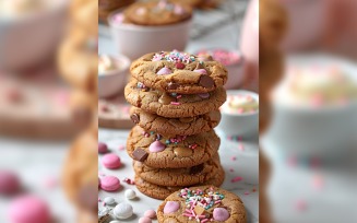 Chocolate chip cookies with multi colour sprinkle 168