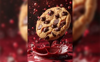 cookies with chocolate chips and sweet tea Splashes 140