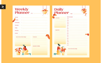 Creative Minimal Daily Weekly Planner
