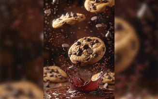 Floating Cookie Flying Chocolate chip cookies 138