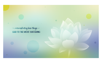 Inspirational Backgrounds 14400x8100px With Lotus And Quote About Overcomplicating