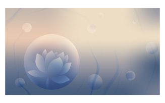Raster Backgrounds 14400x8100px In Blue and Pink Color Scheme With Lotus