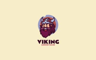 Viking Mascot Cartoon Logo